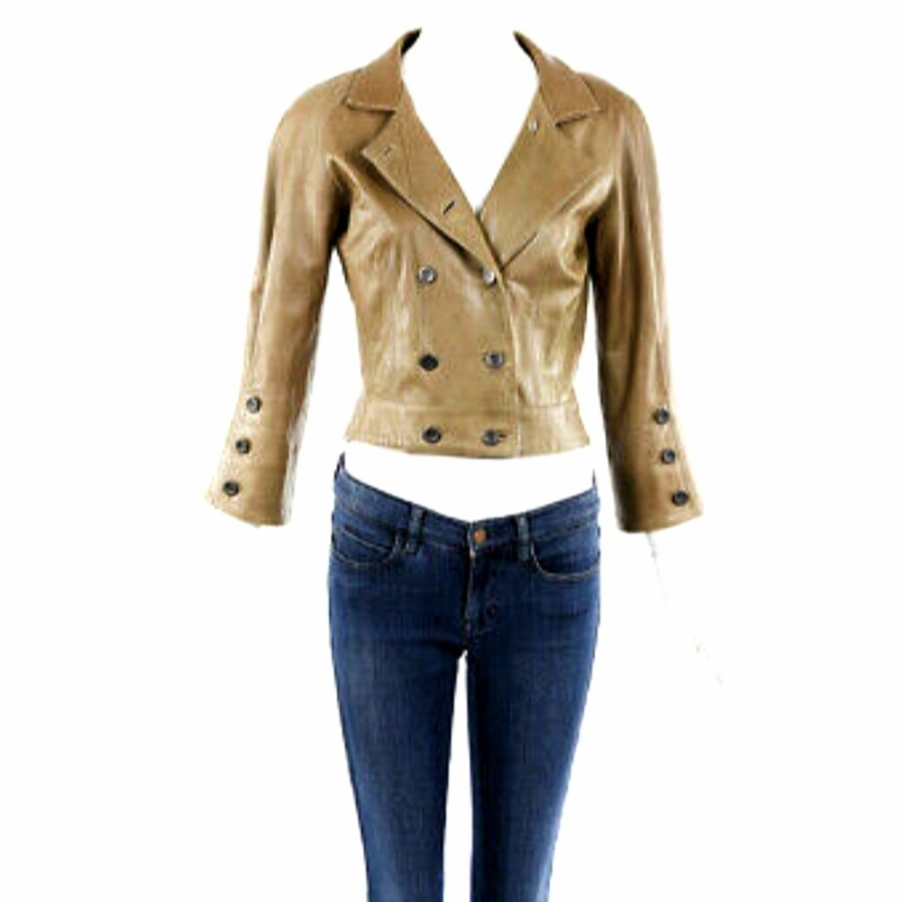 NEW Oscar de la Renta Genuine Leather Jacket Sz 2